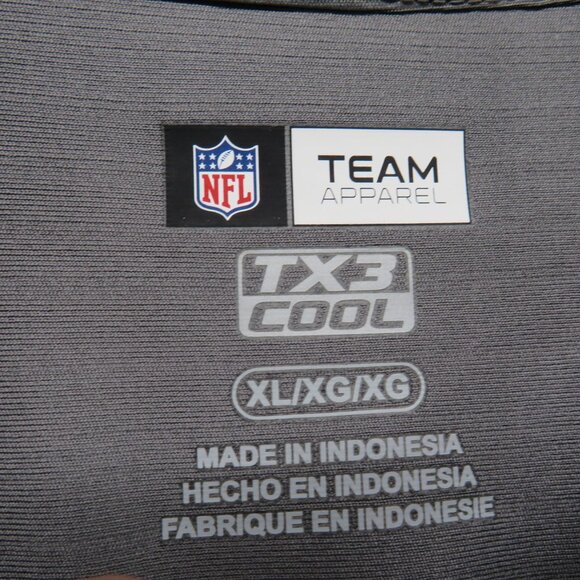 Chicago Bears Polo Shirt Mens Size Extra Large NFL Team Apparel Gray Orange - Picture 5 of 11